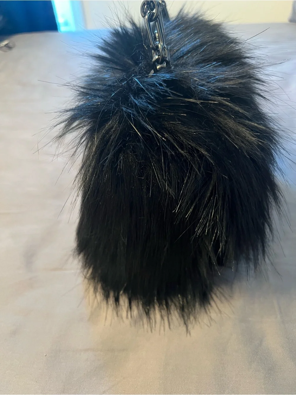 Michael Kors Tribeca Large Faux Fur Shoulder Bag, Black